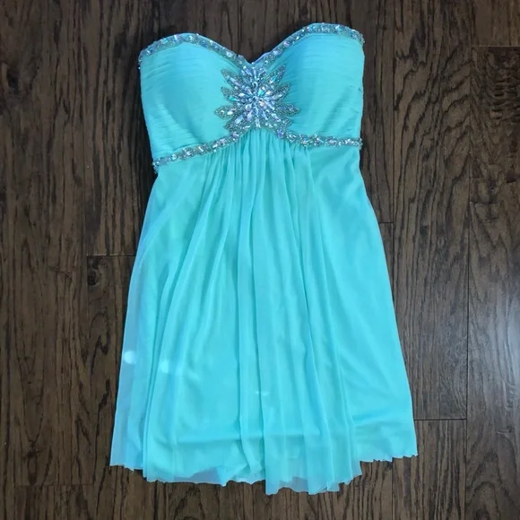 Xscape | Dresses | Strapless Formal Mini Dress | Poshmark